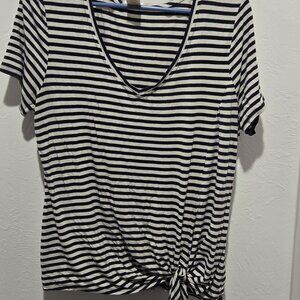MattyM Sailor Shirt in Navy/White Strips (L) Lightly Loved